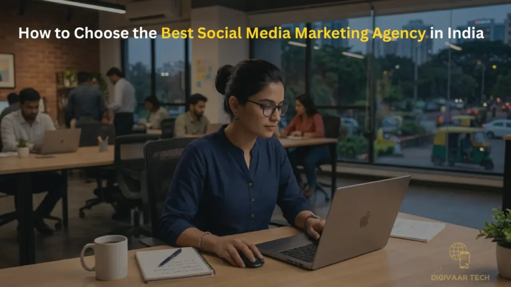 e commerce business owner analyzing social media marketing performance in India