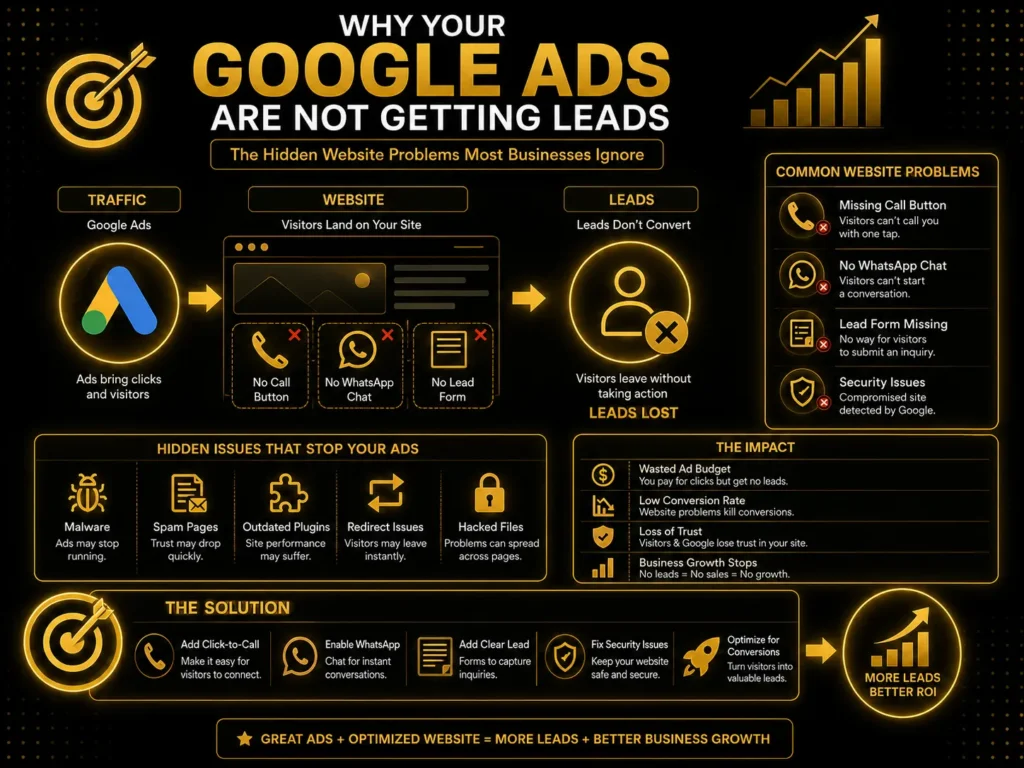 Why Your Google Ads Are Not Getting Leads: The Hidden Website Problems Most Businesses Ignore