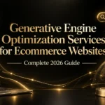 Generative engine optimization services for ecommerce websites with AI search and online shopping visuals.